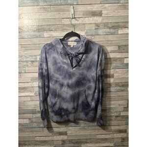 Women’s Knox Rose Pull Over Hoodie Tie Dye Blue Size Small